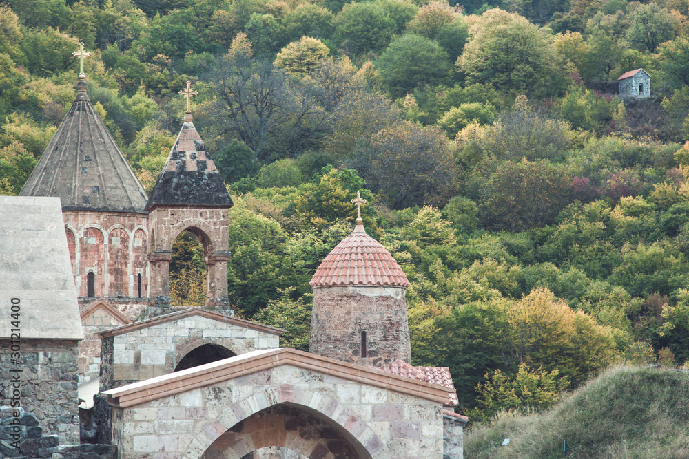 church with forest in armenia
