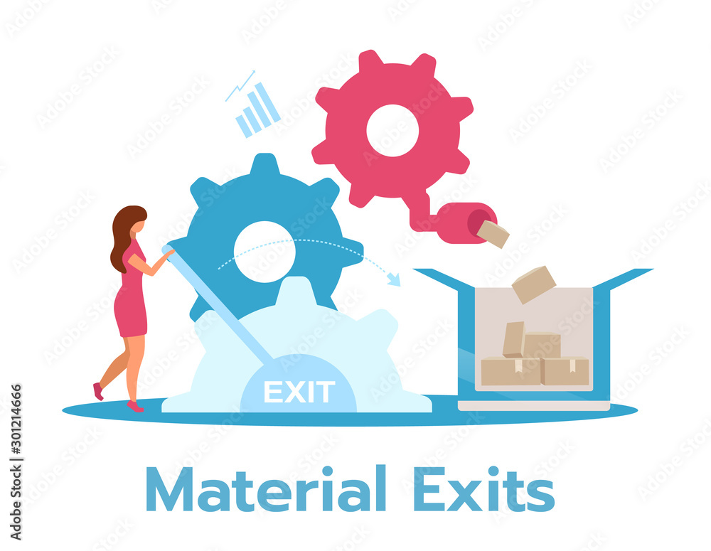 Manufacturer business model flat vector illustration. Manufacturing concept. Businesswoman controlling production process. Isolated cartoon character on white background