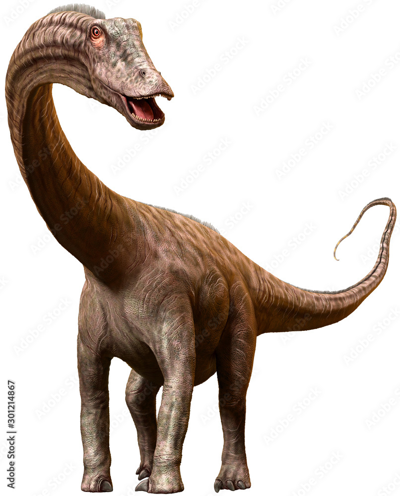 Naklejka Dinozaur Diplodocus z ilustracji 3D z epoki jurajskiej