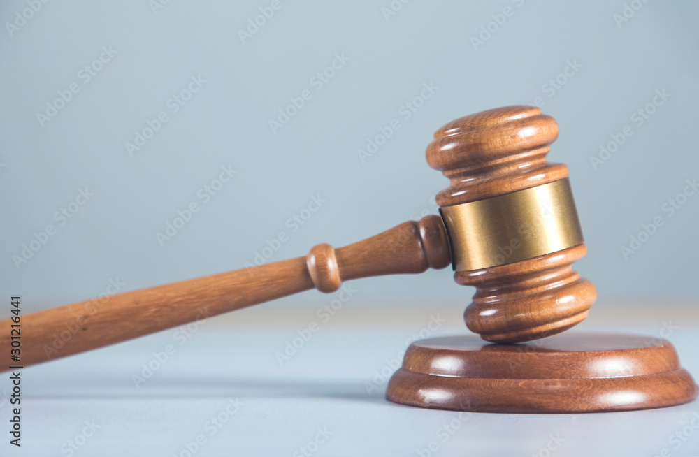 wooden judge on the desk wooden judge on the desk