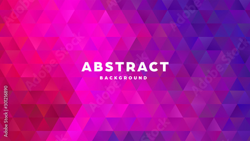 Triangle polygonal abstract background. Colorful gradient design. Low poly shape banner. Vector illustration.
