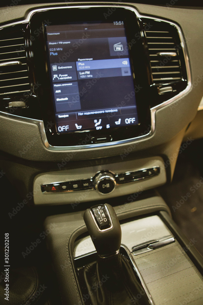 Modern car interior Modern car interior