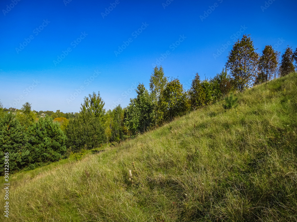 The European scenery of the hilly nature of Belarus