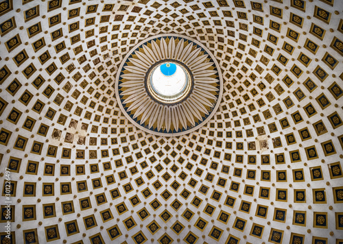 Geometric pattern of The Mosta Dome church  Malta.