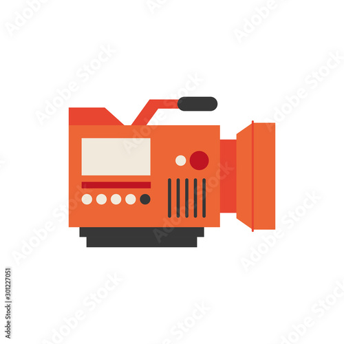Isolated videocamera icon flat design