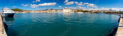 Split. Panorama of the city promenade on a sunny day.