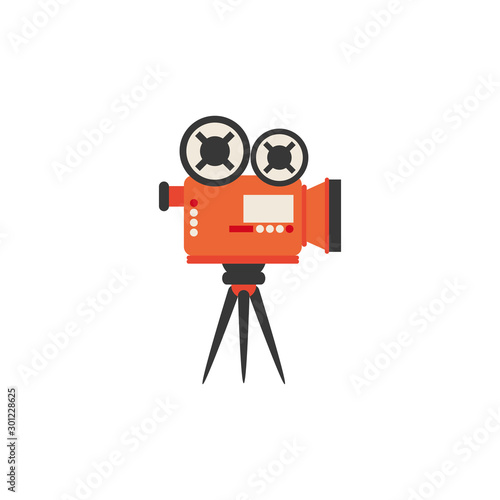 Isolated videocamera icon flat design