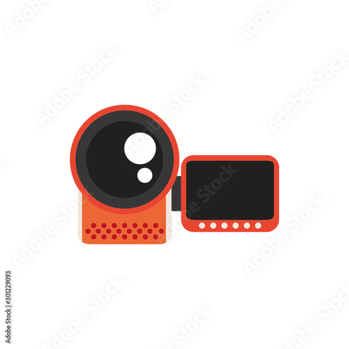 Isolated videocamera icon flat design