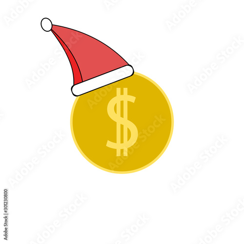 Dollar coin with Christmas ...