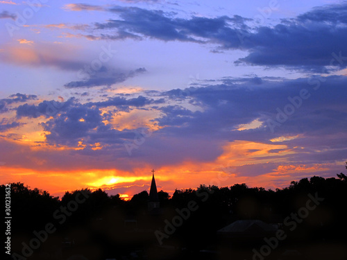 Sunset after storm