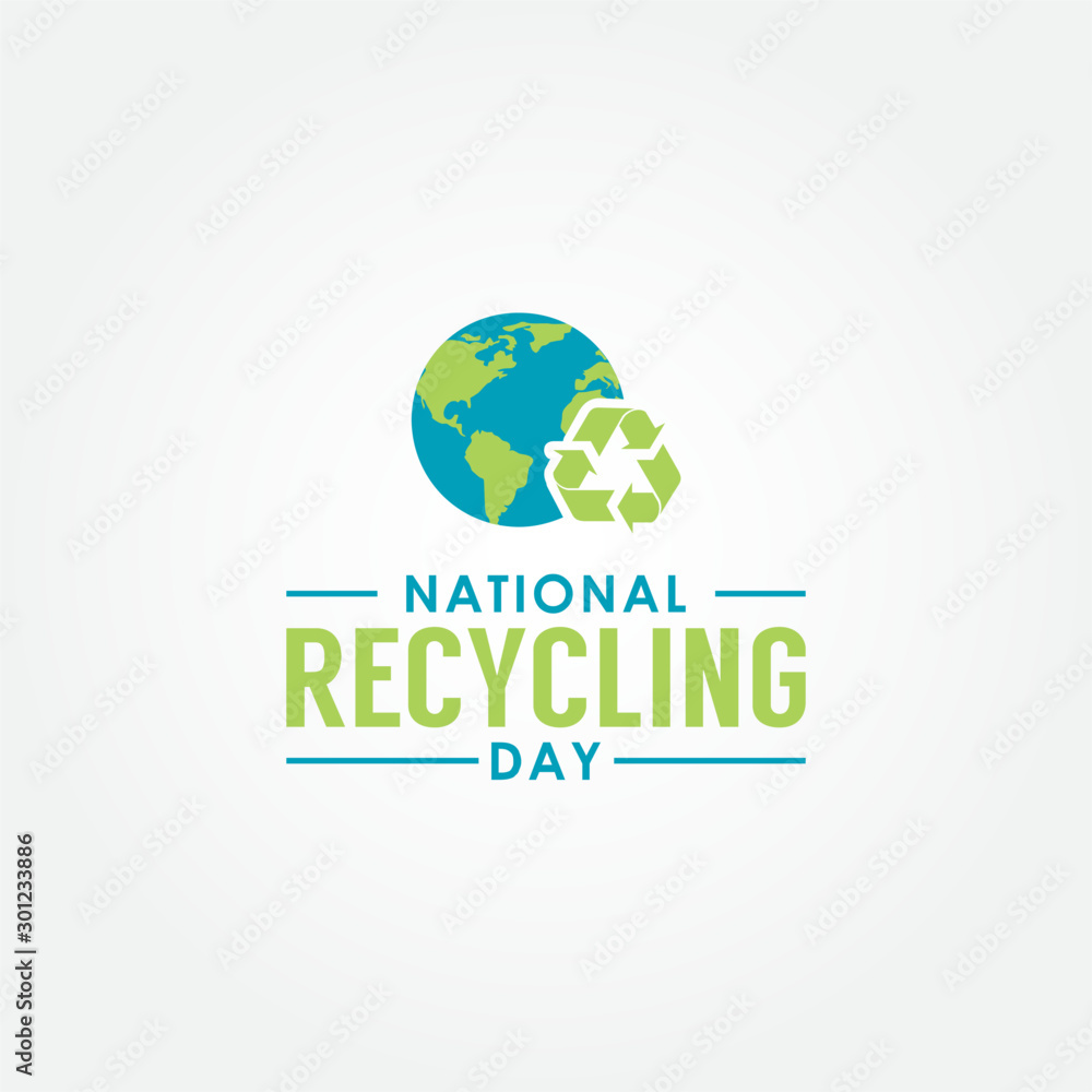 National Recycling Day Vector Design Template