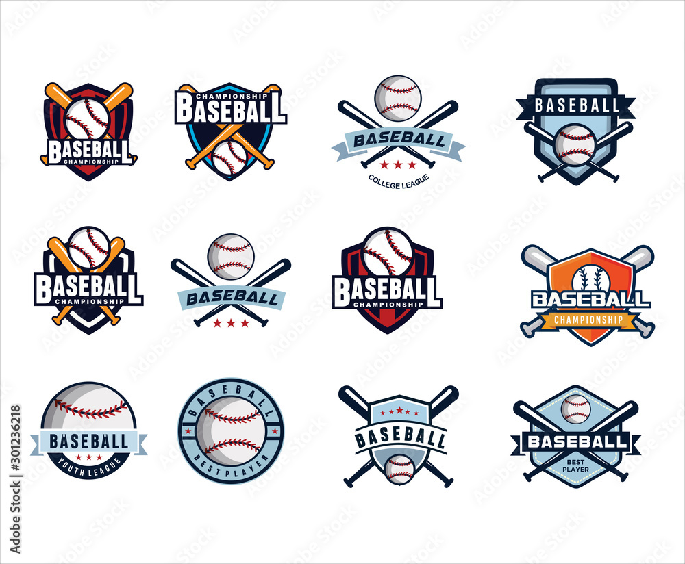 Baseball championship logo design inspiration Vector Image