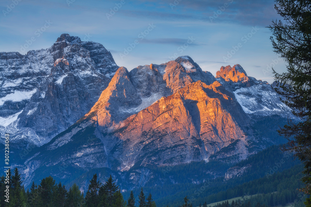 Fototapeta premium Sorapiss Group, Dolomites, Cortina d'Ampezzo, Veneto, Italy