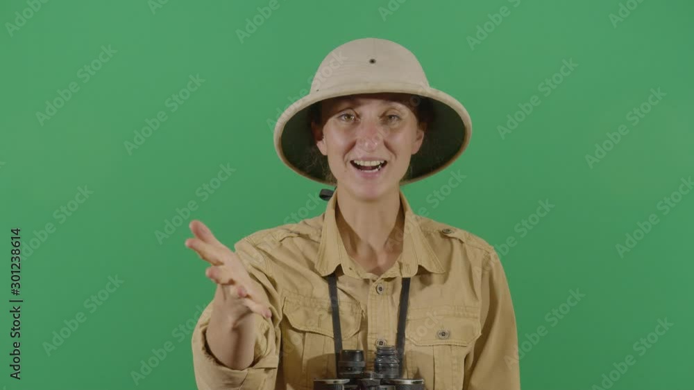 Woman Explorer Sending Loving Kisses Woman Explorer Sending Loving Kisses