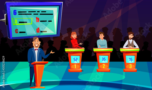 Erudite television show flat illustration