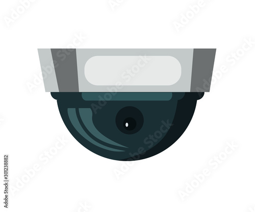 Modern video camera flat vector illustration