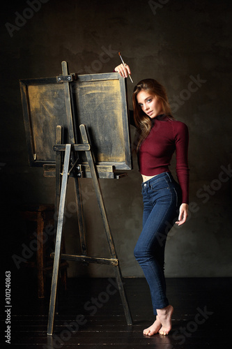 Beautiful young female model