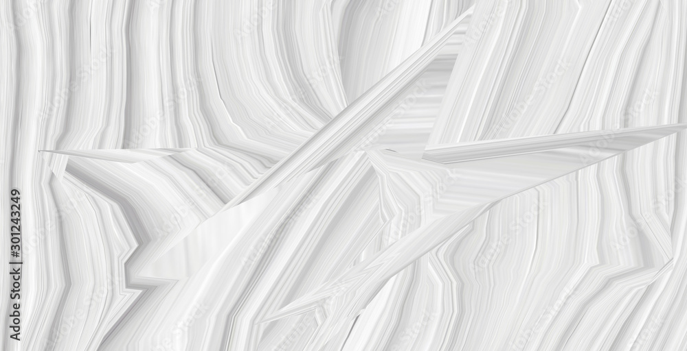 Obraz premium Abstract grey white waves and lines pattern. Futuristic template background. 