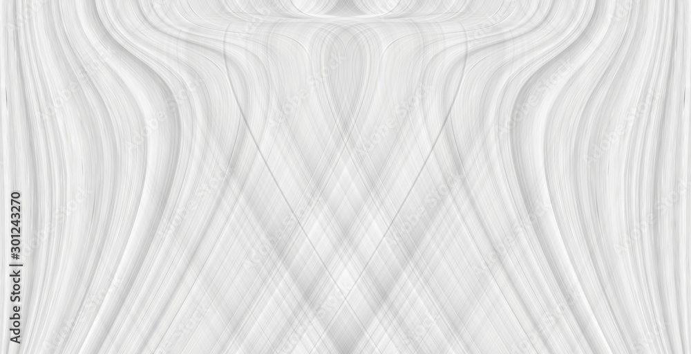 Obraz premium Abstract grey white waves and lines pattern. Futuristic template background. 