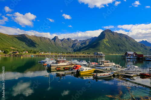 Hennes small boat port in Hadsel municipality, Nordland county