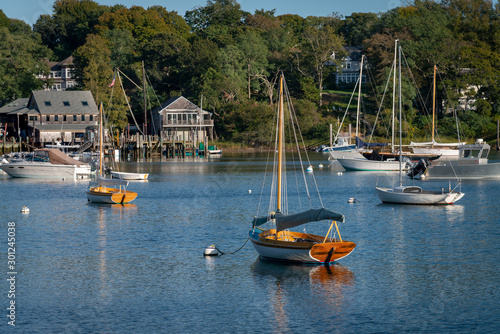 Tranquil Quissett harbor near Falmouth MA