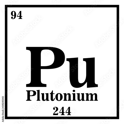Plutonium Periodic Table of the Elements Vector illustration eps 10
