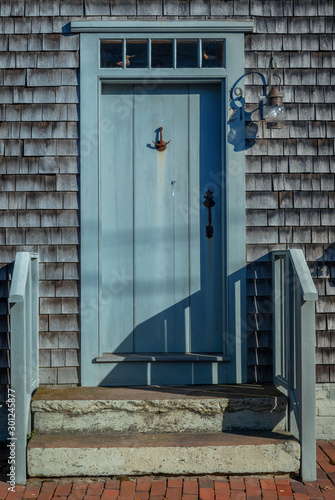 Cottage door in the village of Nantucket