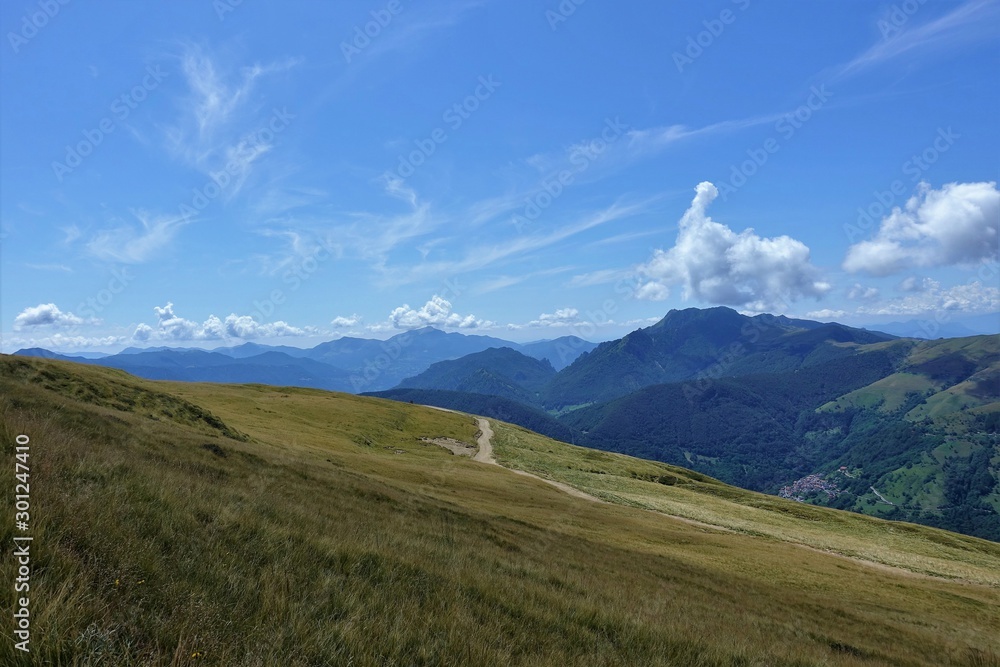 Typical mountain landscape from the pastures