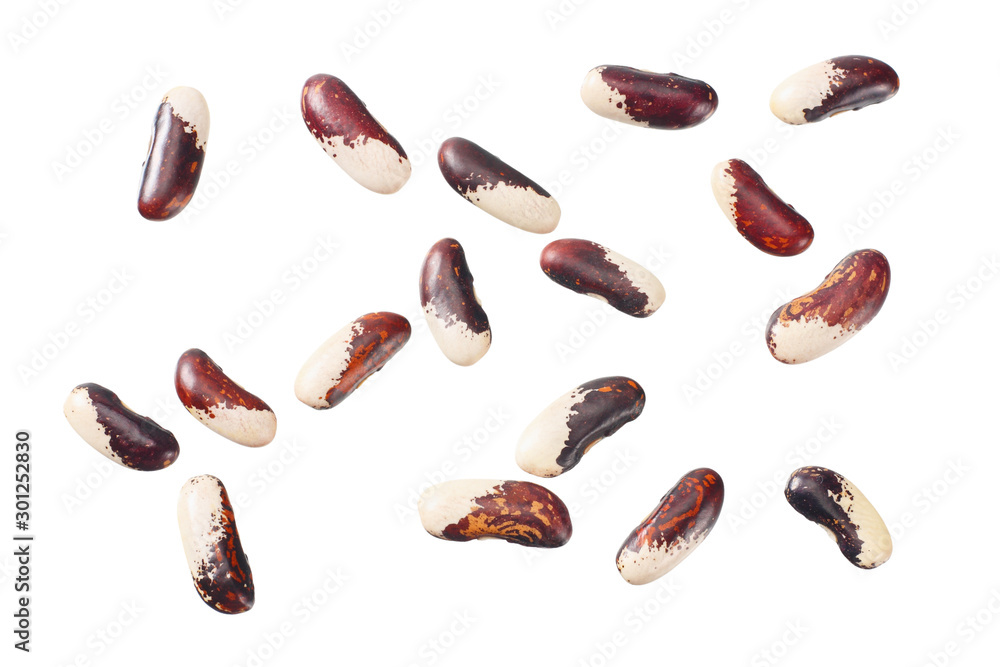 kidney beans isolated on white background. top view kidney beans isolated on white background. top view