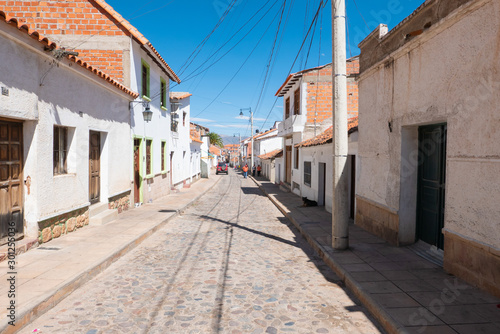 Sucre Bolivia Candelaria district alleys photo