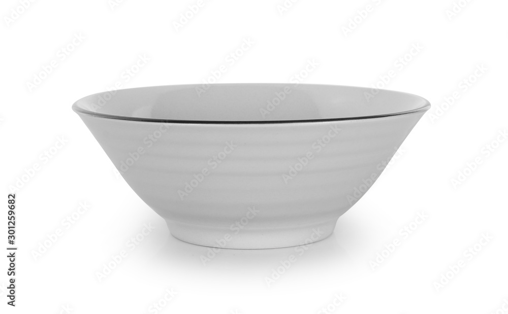 white bowl isolated on white background