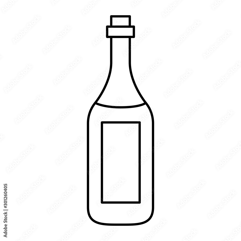 champagne bottle drink isolated icon