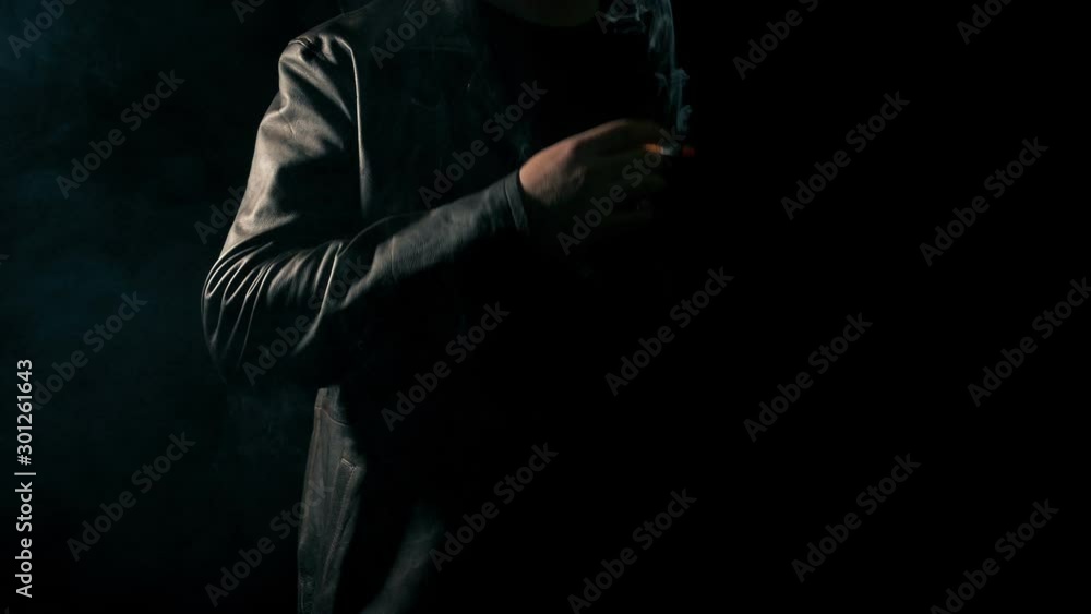 Anonymous Man Smoking In The Dark Anonymous Man Smoking In The Dark