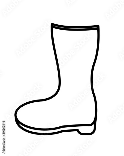 rubber boot gardening equipment icon