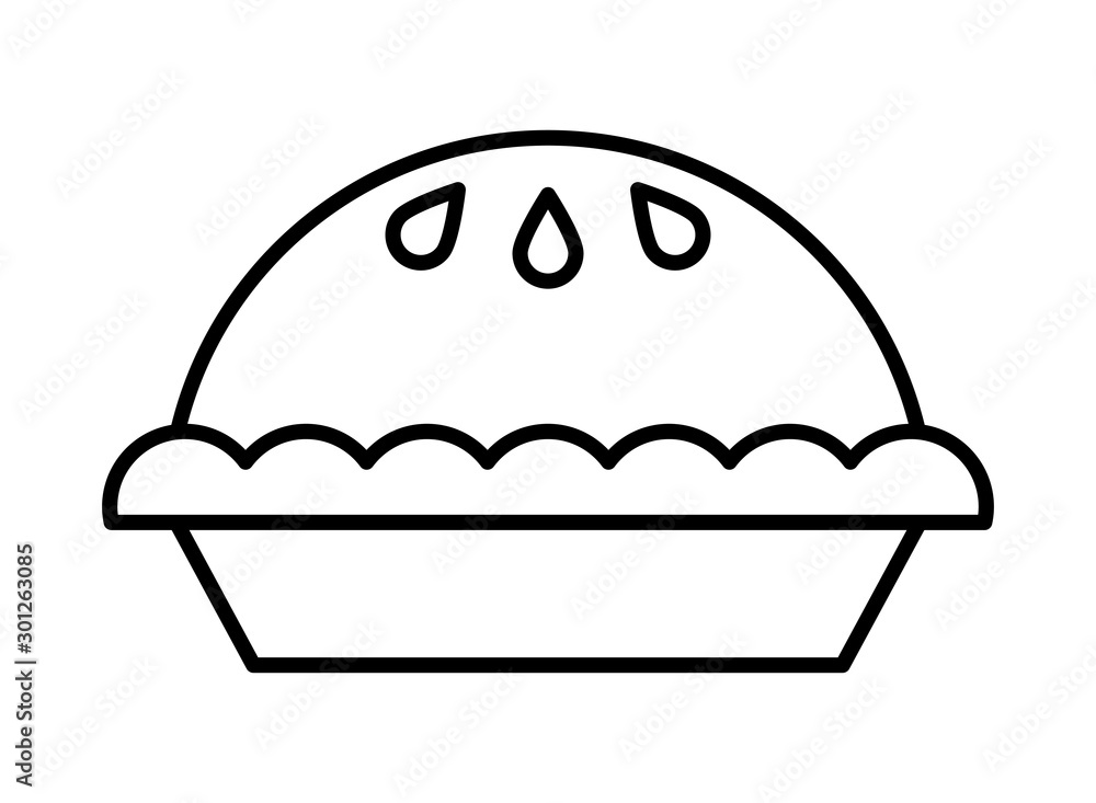 Fototapeta premium sweet pie pastry isolated icon