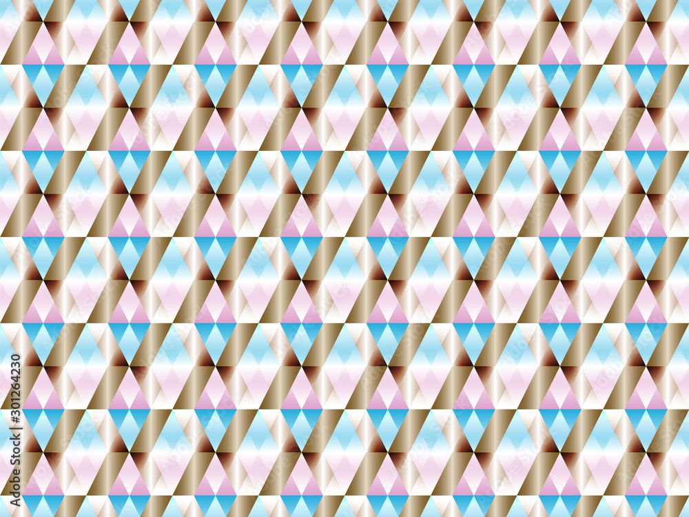 Obraz premium Geometric seamless pattern with hypnotic triangles