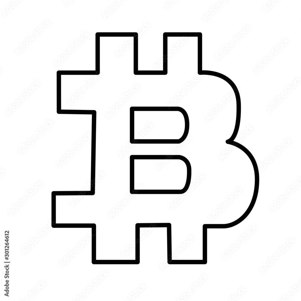 Bitcoin sign icon vector illustration isolated Bitcoin sign icon vector illustration isolated