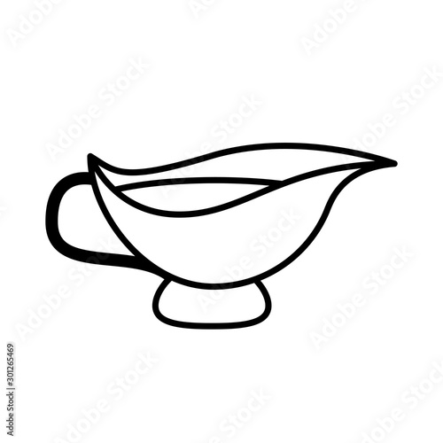 vinaigrette utensil pot isolated icon