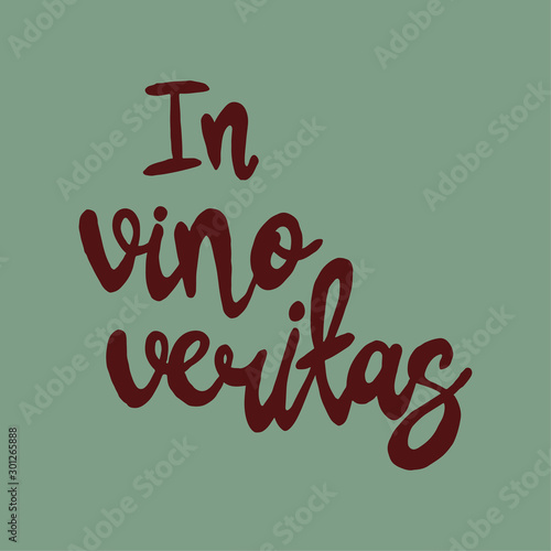 Bright hand drawn watercolor wine design elements (in vino veritas - verity in wine). Cheese, olives, glass, lettering
