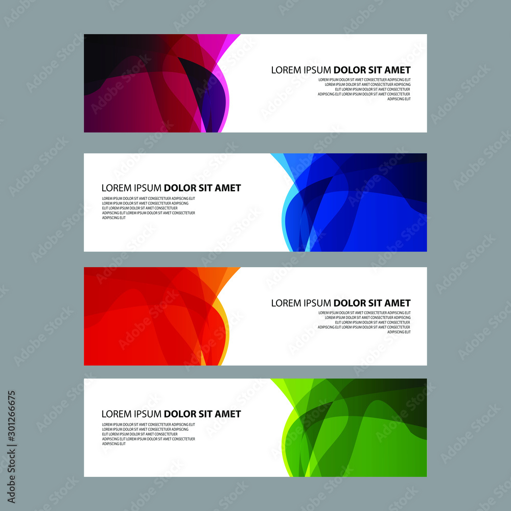 Naklejka premium Vector Abstract design banner web template