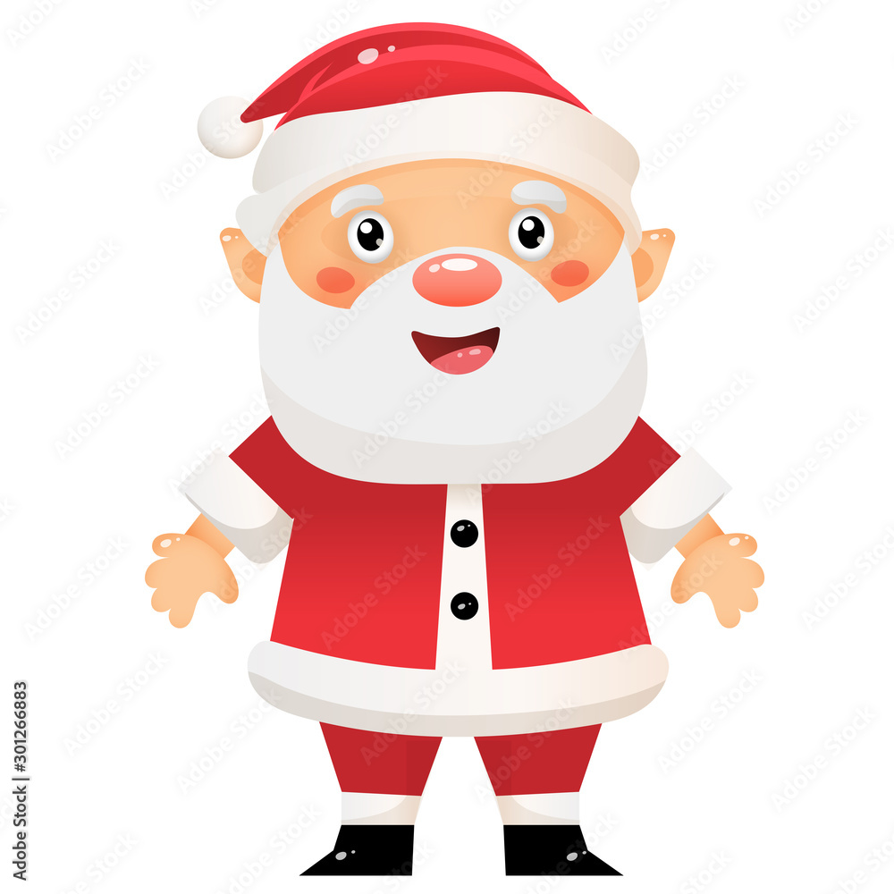Santa Claus. Christmas. New year. Decorative element for postcard. Card for kids Santa Claus. Christmas. New year. Decorative element for postcard. Card for kids