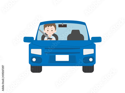 車を運転する男性1