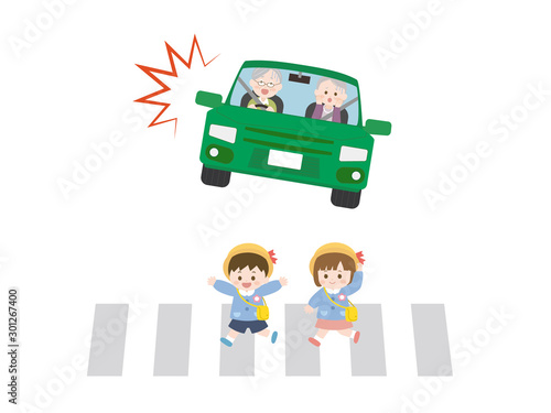 交通事故 年配の男性1