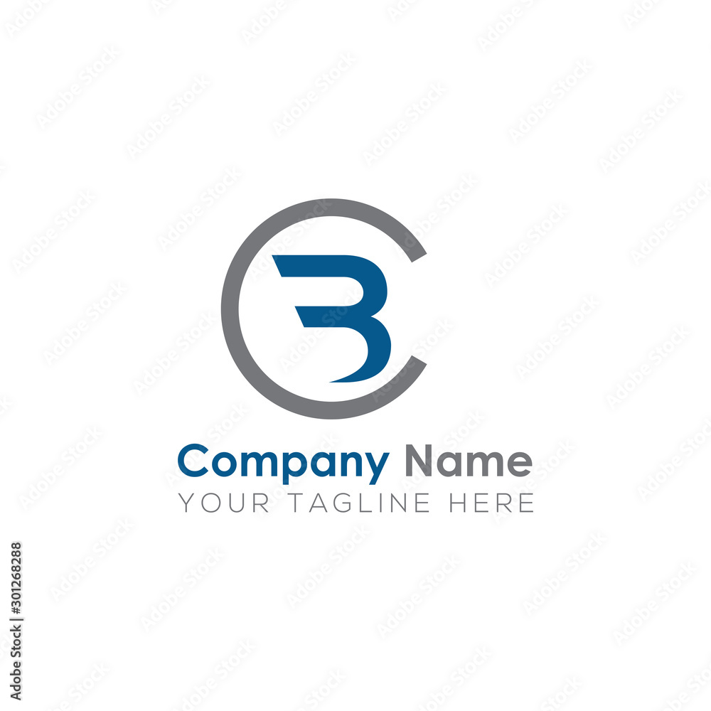 Simple BC letter logo template with round shape. Initial bc logo design. Simple BC letter logo template with round shape. Initial bc logo design.