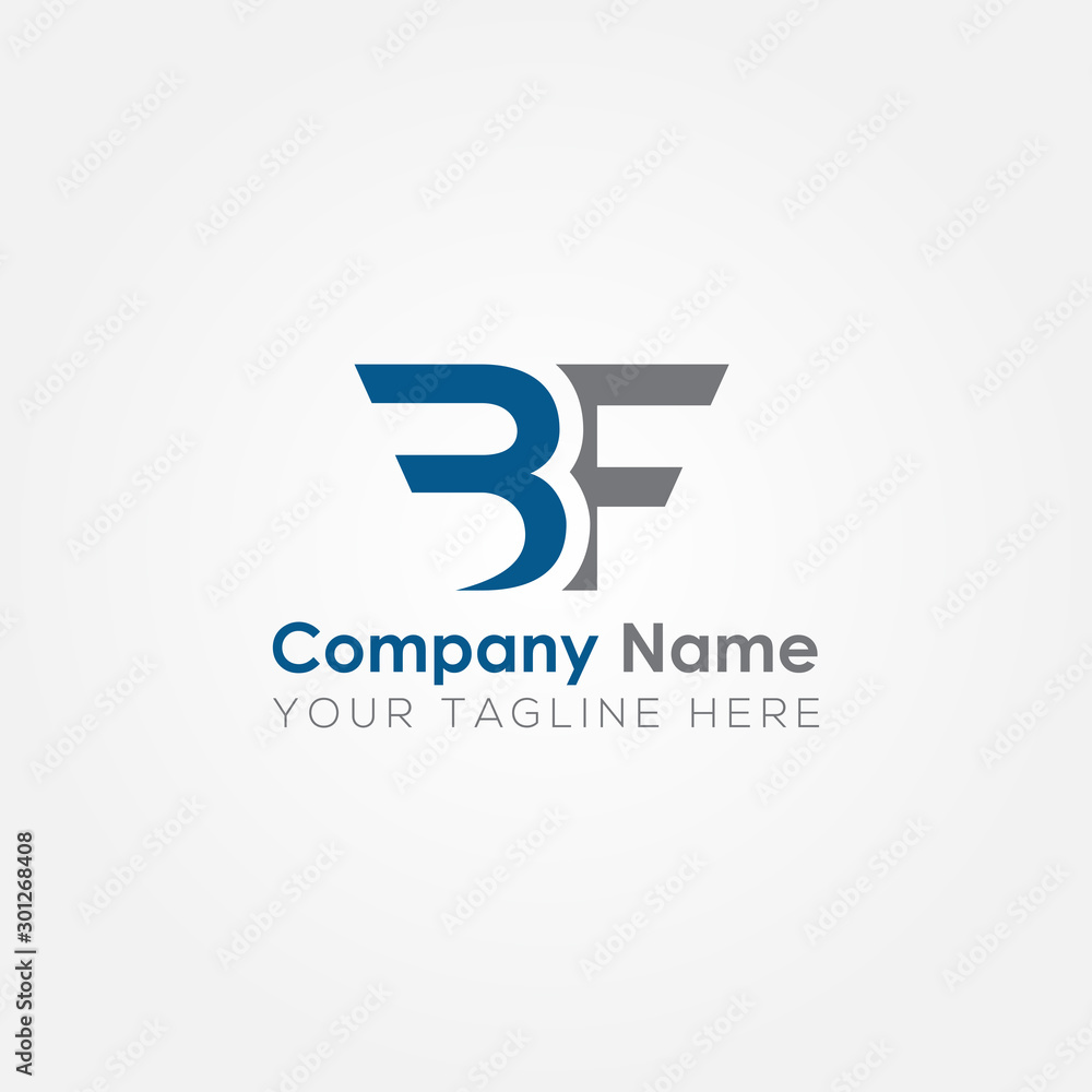 Initial BF Letter logo vector template design. Linked Letter BF Logo design.
