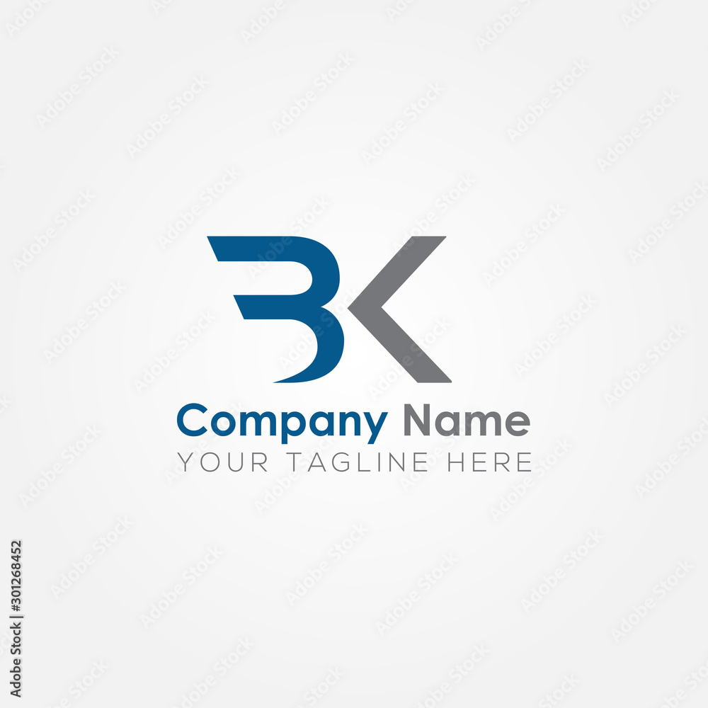 Initial BK Letter logo vector template design. Simple Linked Letter BK Logo design. Initial BK Letter logo vector template design. Simple Linked Letter BK Logo design.