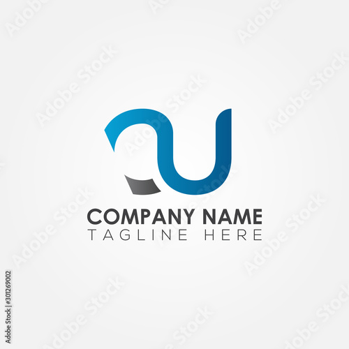 Initial CU Letter logo vector template design. Linked Letter CU Logo design.