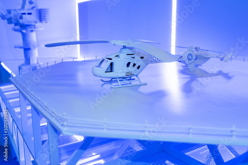 Toys. Toy helicopter and la...