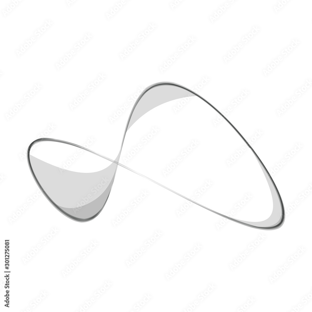 Infinity sign with black lines on a white Vector Image