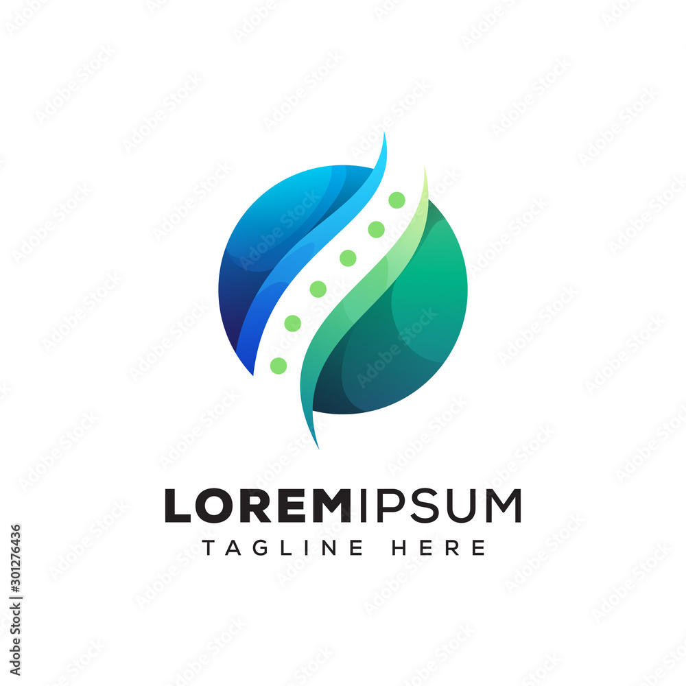 Obraz premium spine medical logo design premium vector template